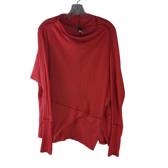 We The Free People Orange Corral‎  Size Large Boho Knit Tunic Top XS - Picture 3 of 7